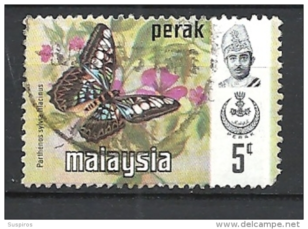 MALESIA PERAK   1971 Butterflies    USED - Perak