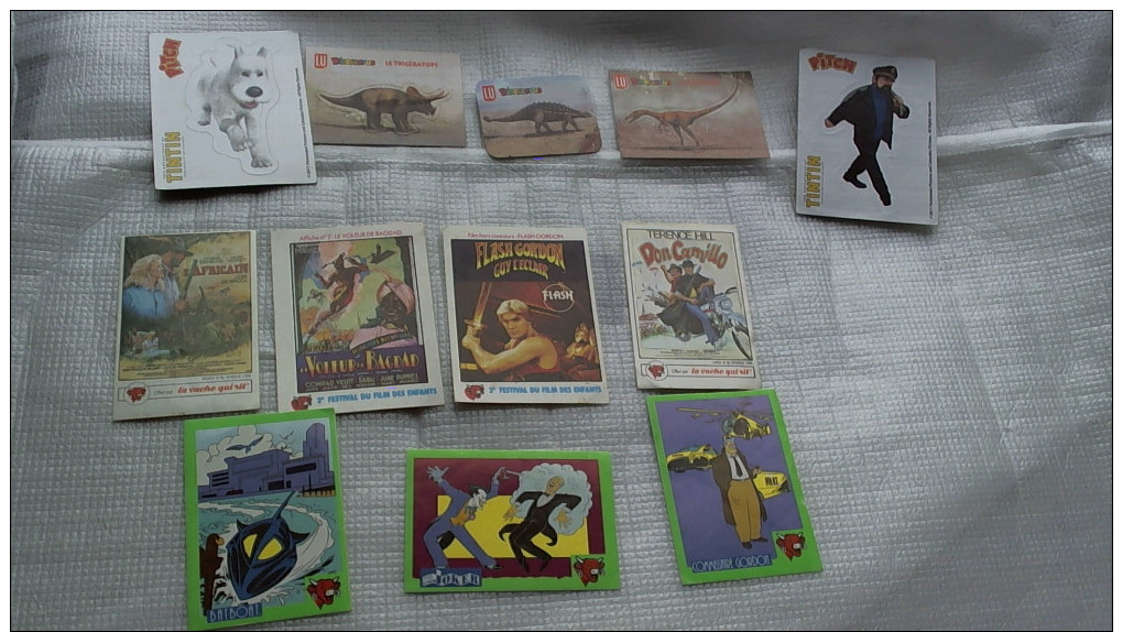 Autocollant : Tintin Dinosaure Lu Vache Qui Rit Batman - Stickers
