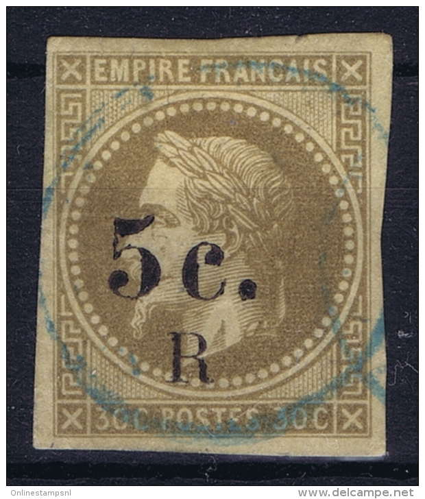 Reunion : Yv Nr 5a Used Obl  Bleu Cachet   Brun Foncé - Used Stamps