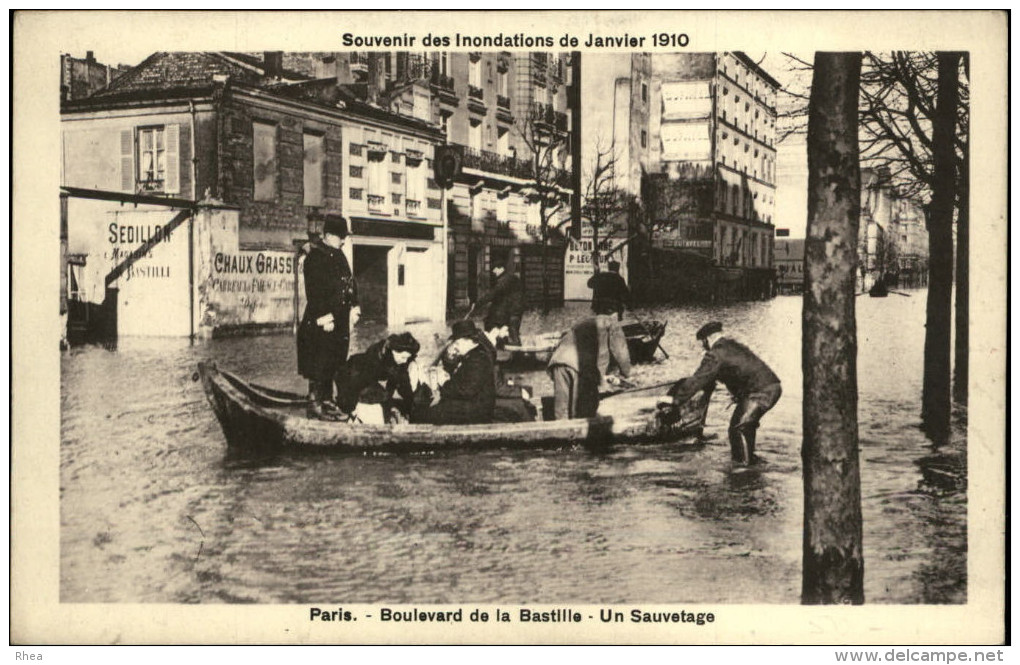 75 - PARIS - 12 ème - Boulevard De La Bastille - Inondations 1910 - Arrondissement: 12