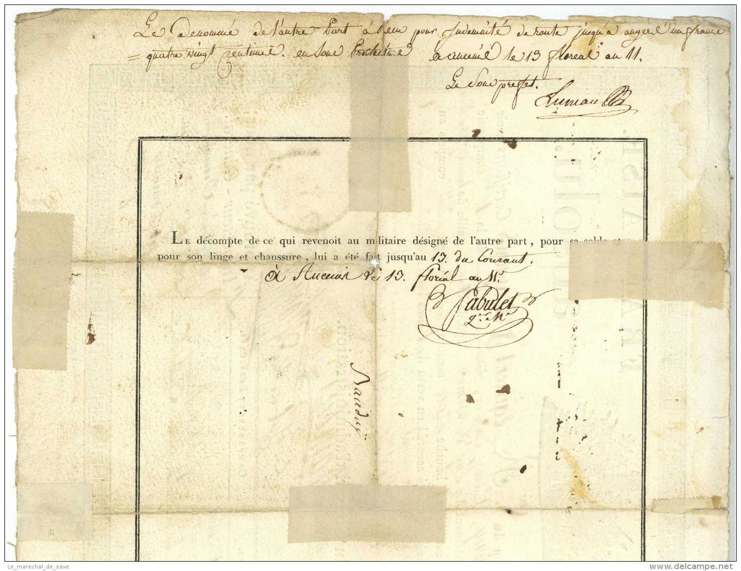 1er REGIMENT DE DRAGONS - 1803 - P.S. VIALLANES, DU MUY Generaux - Watrin Rouzian Fiche Fabulet Chambert - Historical Documents