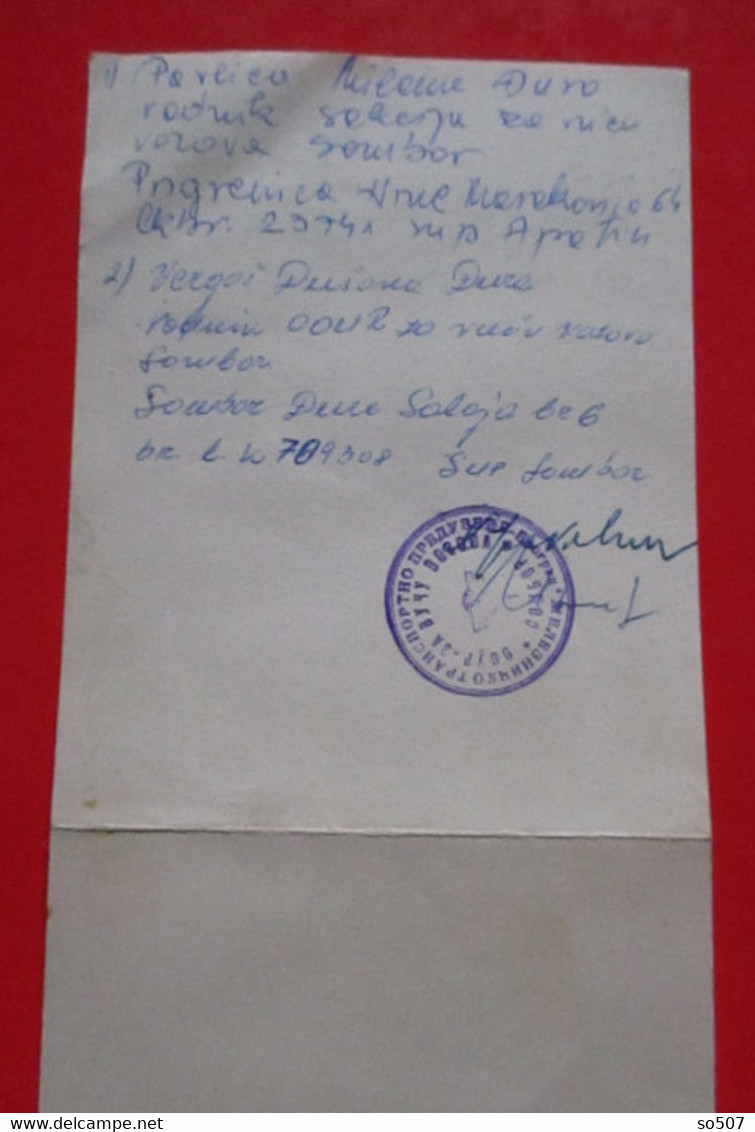 X1 - Check, Cheque, Promissory Note, Bill Of Exchange - SFRJ Jugoslavija - Seal Yugoslavia Railways - Chèques & Chèques De Voyage