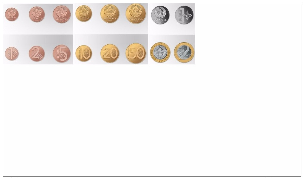 BELARUS Complete Set ( 8v ) Of Circulating Coins 2009 ( 2016 ) UNC - Belarus