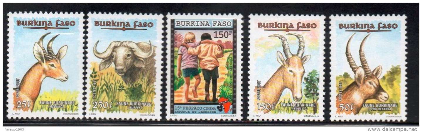 1997 Burkina Faso Animals RARE Complete Set Of 4  MNH Try And Find ??? (Film Festival Stamp Not Included) - Burkina Faso (1984-...)