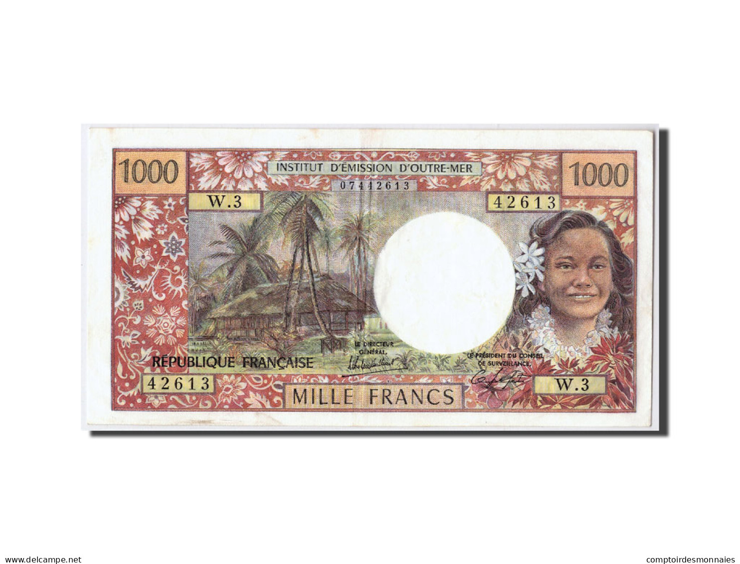 Billet, Tahiti, 1000 Francs, 1977, KM:27b, TTB+ - Papeete (Polinesia Francese 1914-1985)