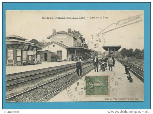 CPA - Chemin De Fer La Gare GRETZ-ARMAINVILLIERS 77 - Gretz Armainvilliers