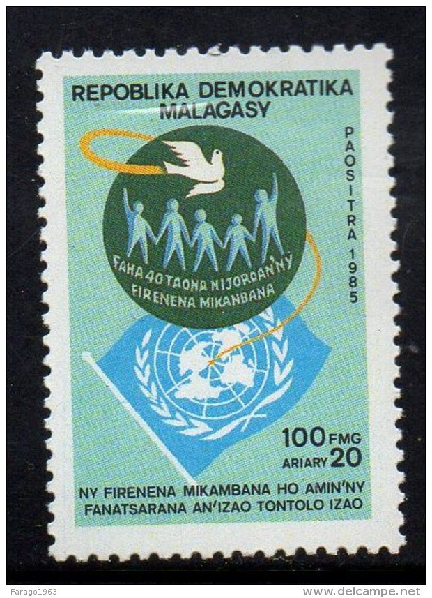 1985 Madagascar UN Anniversary  Complete Set Of 1  MNH - Madagaskar (1960-...)