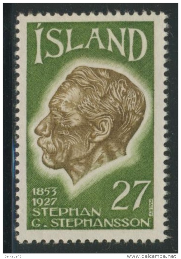 Iceland Island 1975 Mi 504 YT 457 ** Stephan G. Stephansson (1853-1927) Poet, Farmer/ Dichter - Emigrated Wisconsin, USA - Schrijvers