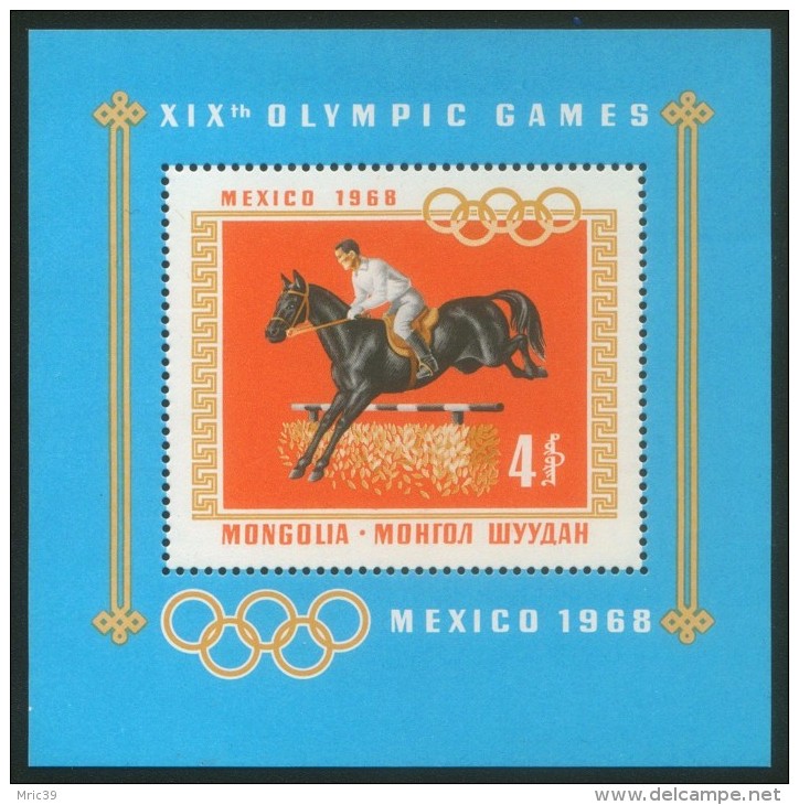 Bloc Sheet  Jeux Olympiques Olympic  Games JO Mexique 1968  - Neuf ** MNH - Mongolie Mongolia 1968 - Sommer 1968: Mexico