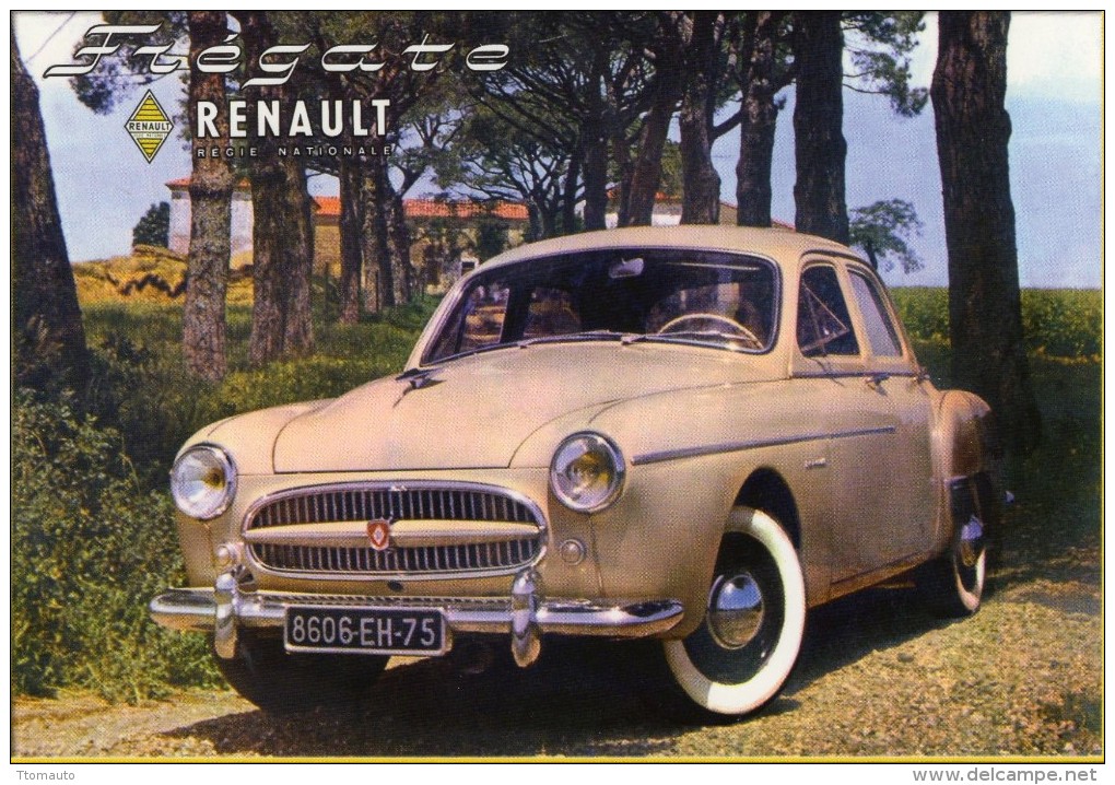 Renault  Frégate  Amiral  -   1957      -   Modern Ad Art Card  - CPM - Voitures De Tourisme