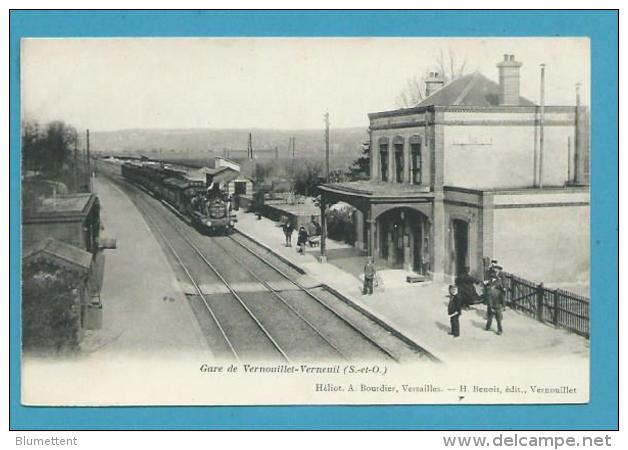 CPA - Chemin De Fer Arrivée Du Train En Gare VERNOUILLET-VERNEUIL 78 - Vernouillet