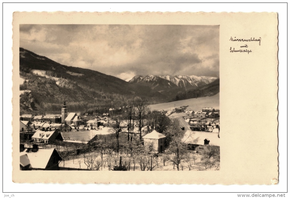 CPA Österreich/Austrich: Mürzzuschlag Mit Schneealpe, 1940, 2 Scans - Mürzzuschlag