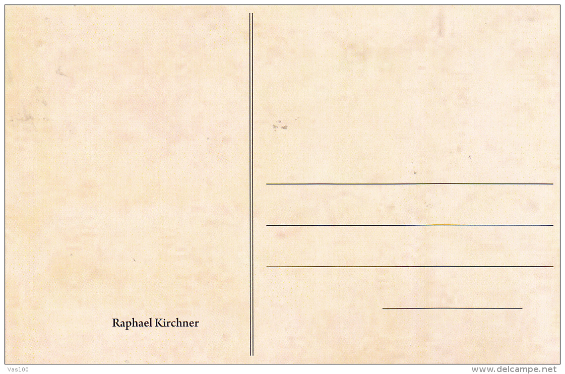 #BV3833  RAPHAEL KIRCHNER, WOMAN,  PAINTING, ART,  EPOCH REPRODUCTION. - Kirchner, Raphael