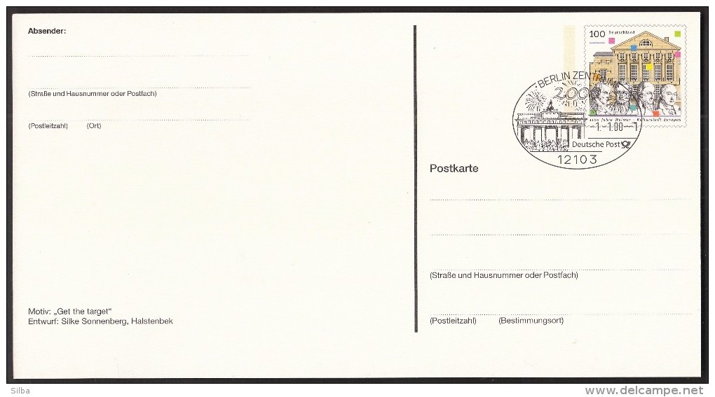 Germany Berlin 1. 1. 2000 / Maxi cards for second Millennium / Maxi - Postkarten zum Jahrtausendwechsel