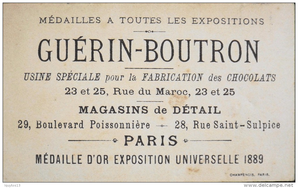 CHOCOLAT GUERIN-BOUTRON - Belle Chromo. - Ca Sent Le Roussi ! - TBE - Guérin-Boutron