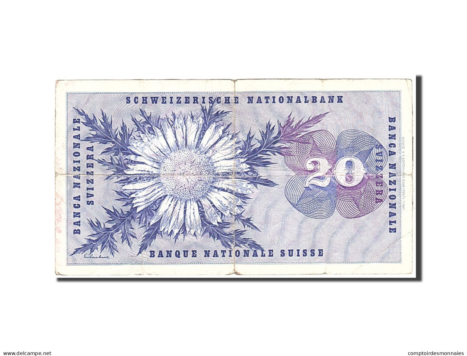 Billet, Suisse, 20 Franken, 1973, 1973-03-07, KM:46u, TTB - Suiza