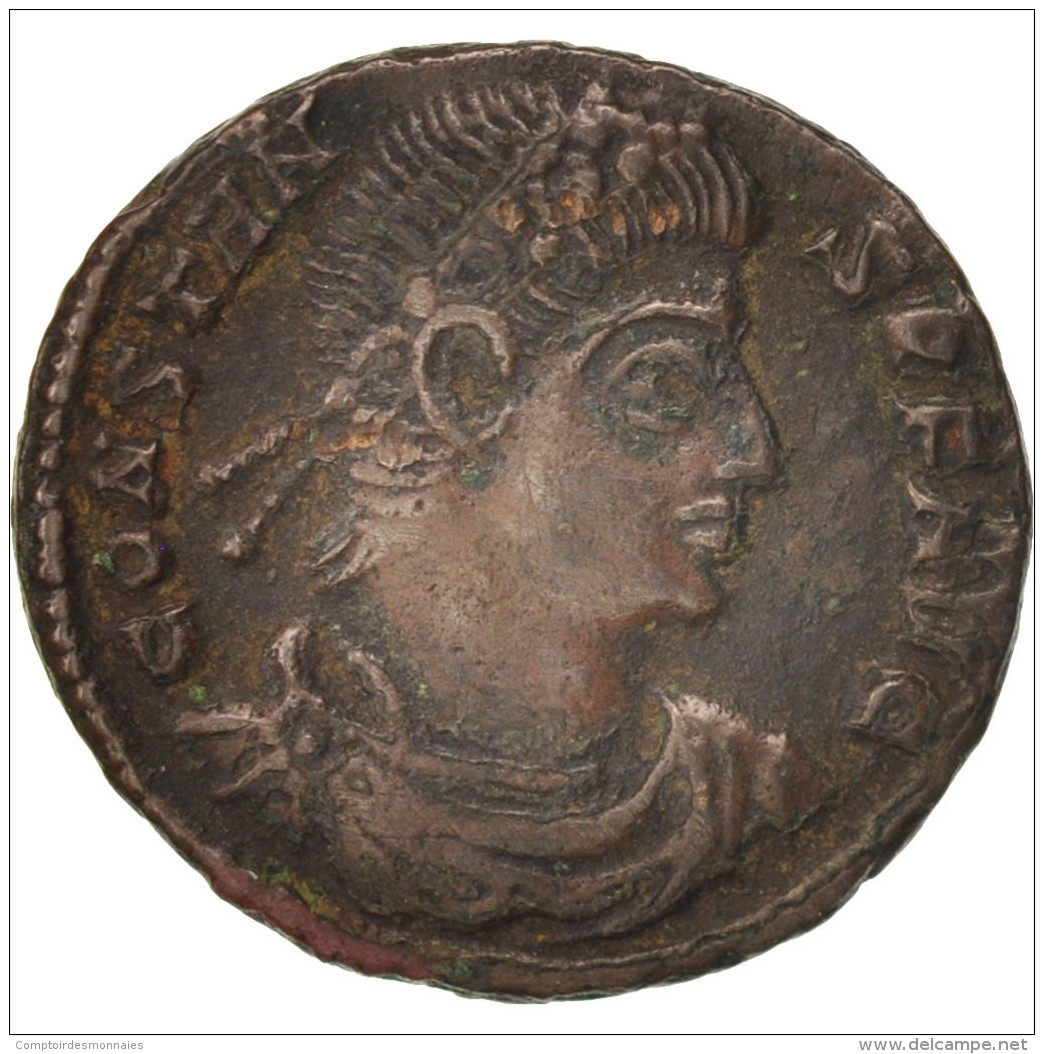 Constans, Nummus, 346-348, Siscia, TTB, Cuivre, RIC:264 - L'Empire Chrétien (307 à 363)