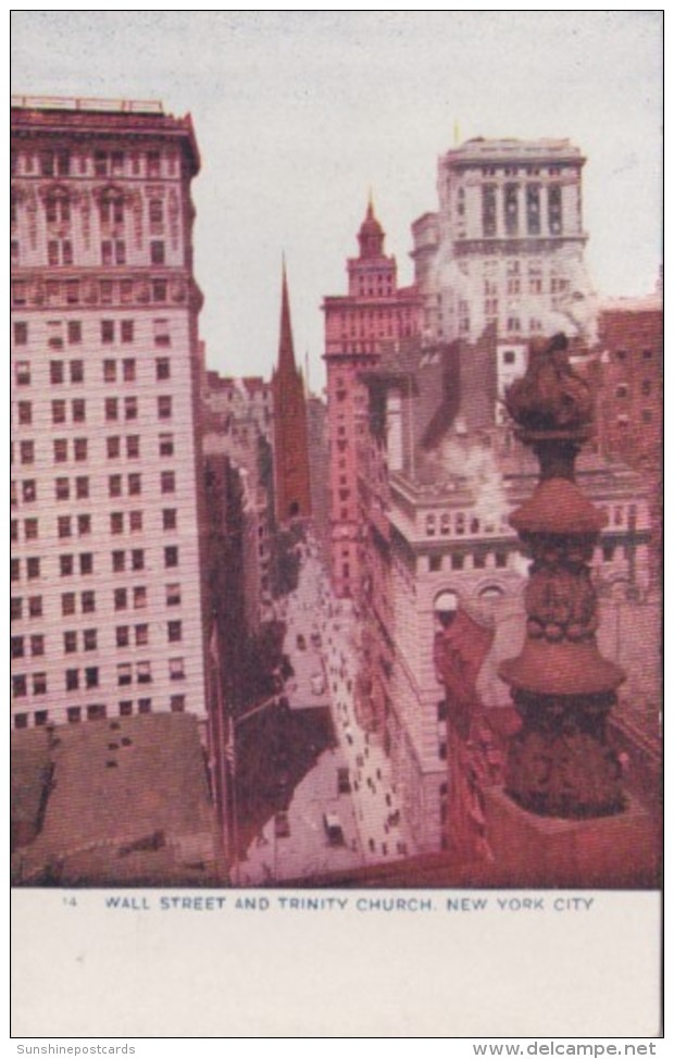 New York City Wall Street And Trinity Church - Wall Street