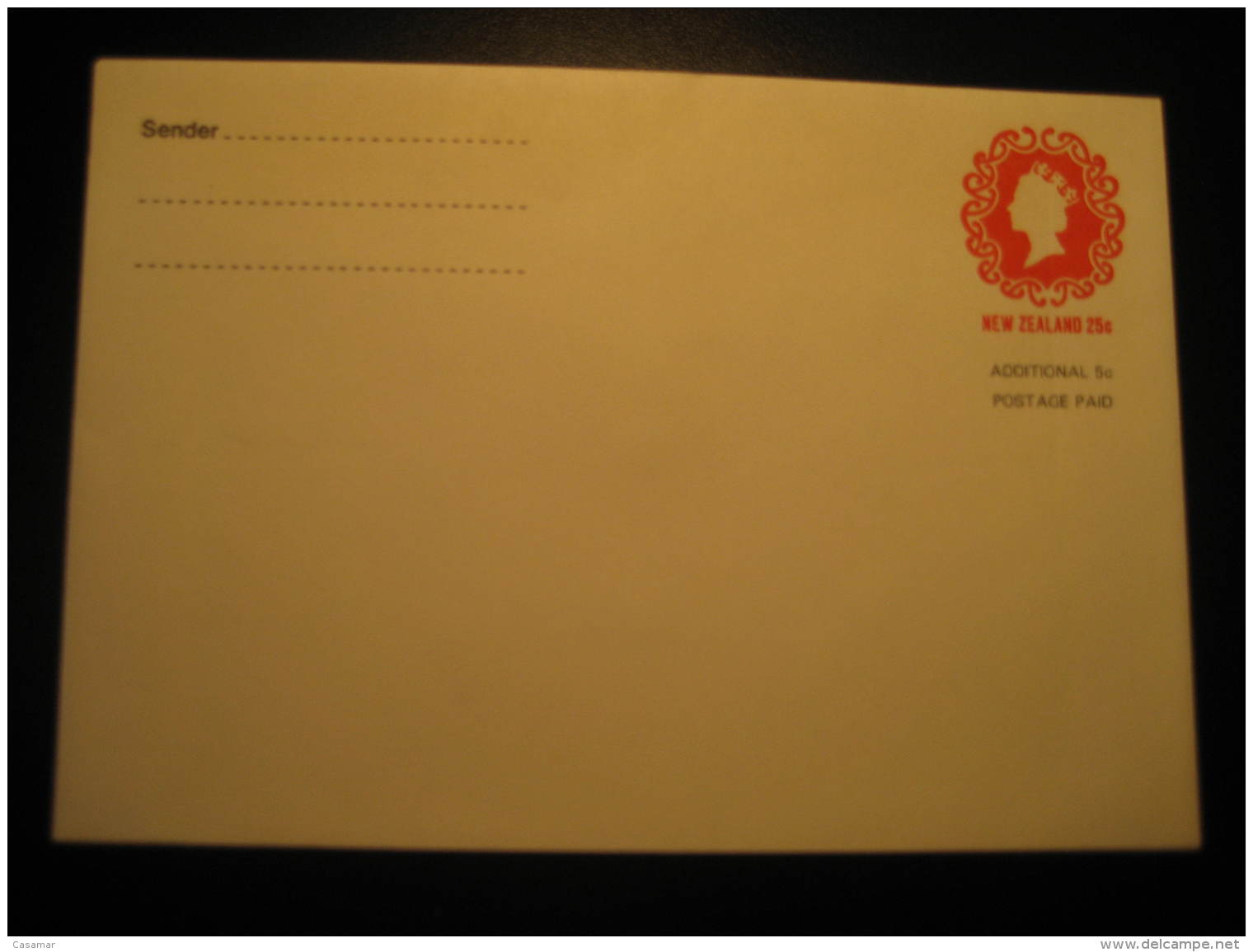 25c Additional 5c Postage Paid Postal Stationery Cover New Zealand - Interi Postali
