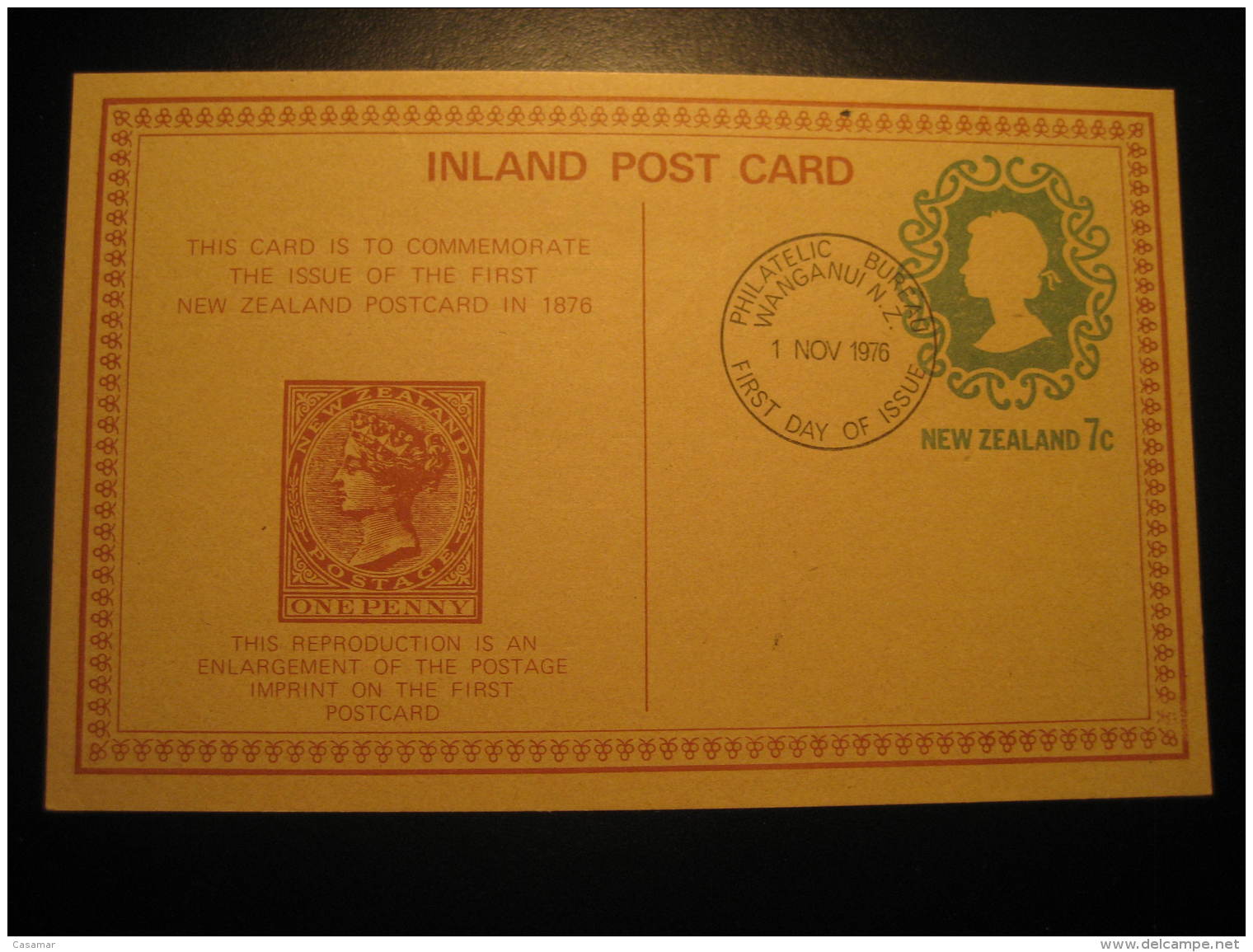 Wanganui 1976 Inland Post Card Fdc Cancel Postal Stationery Card New Zealand - Postal Stationery