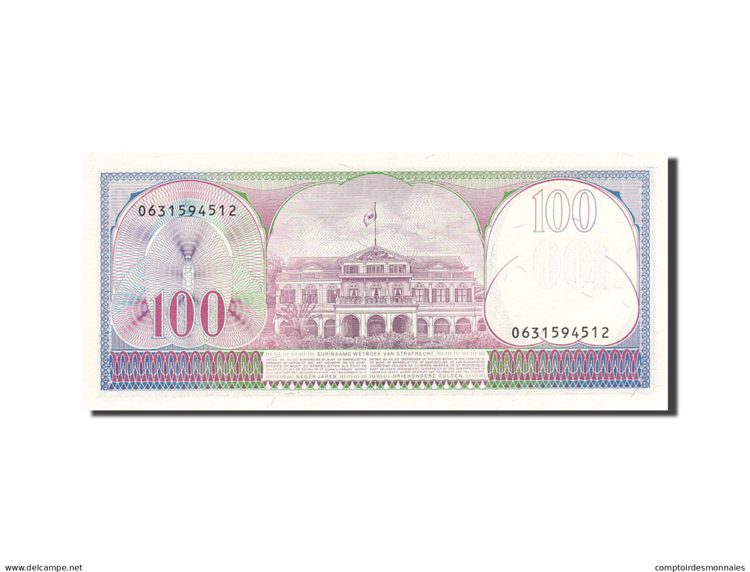 Billet, Surinam, 100 Gulden, 1982, 1985-11-01, KM:128b, NEUF - Surinam