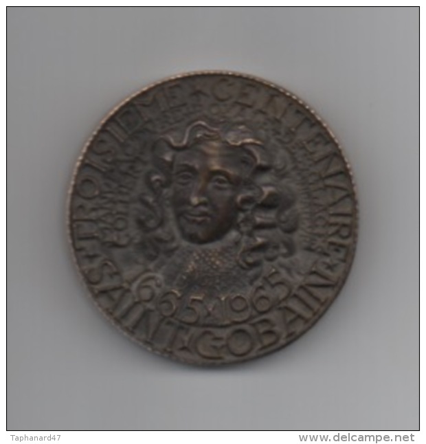 Médaille Commémorative Du: 3ème Centenairede Saint-Gobain . COLBERT . Fondateur. - Professionali / Di Società