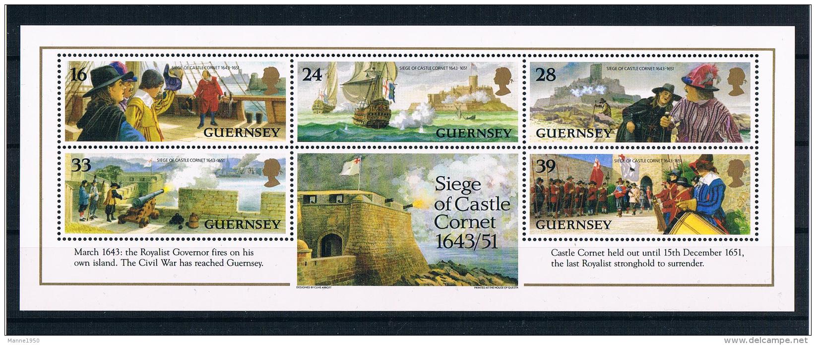 Guernsey 1993 Schloß Cornet Block 10 ** - Guernsey