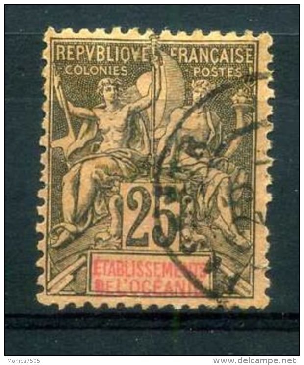 OCEANIE ( POSTE ) : Y&amp;T N°  8  TIMBRE  BIEN  OBLITERE  , A   VOIR . - Used Stamps