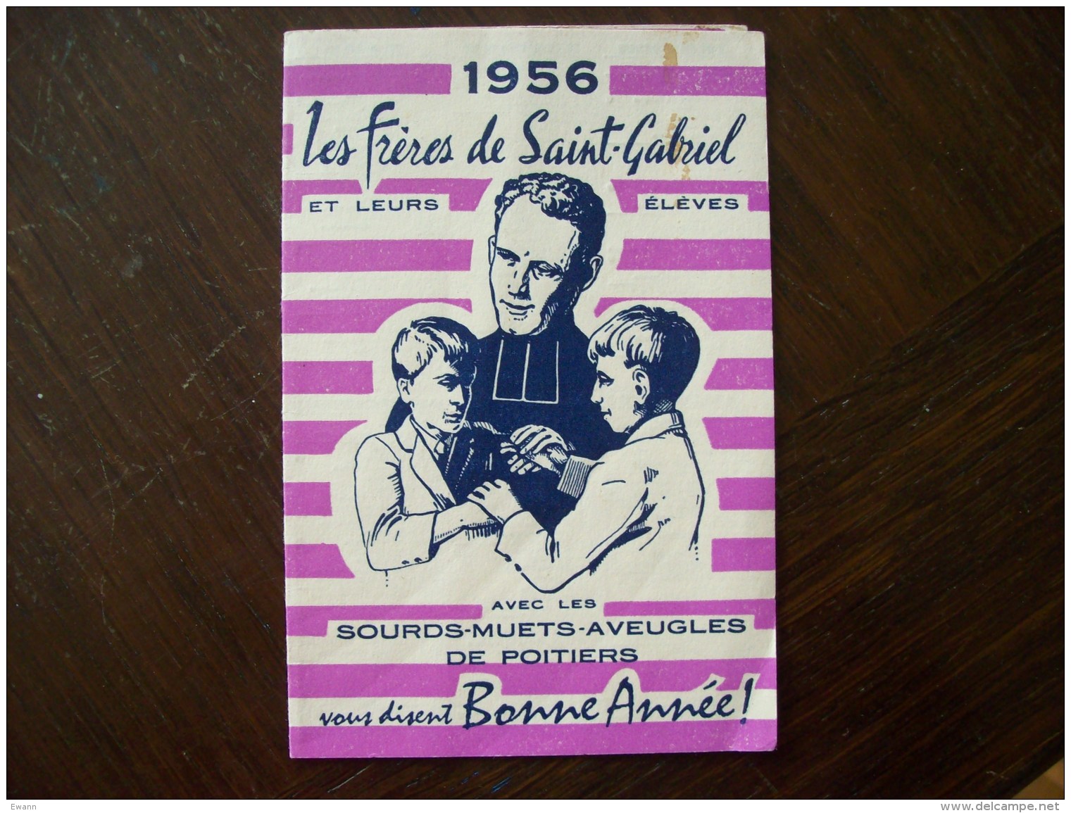 Calendrier 1956 Religieux: "Les Frères De Saint-Gabriel", Poitiers - Petit Format : 1941-60