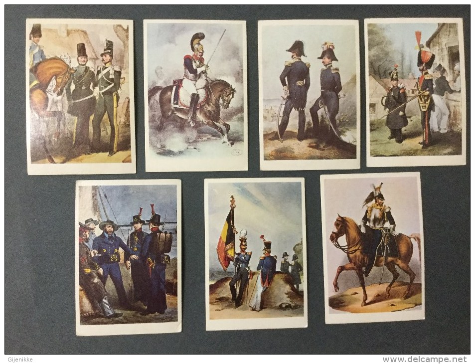 7  Chromo´s Belgian Military Uniforms 1831/1833  N°41/50/51/52/53/55/56. - Altri & Non Classificati