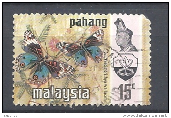 MALESIA  PAHANG     1971 Sultan Abu Bakar & Butterflies  USED - Pahang