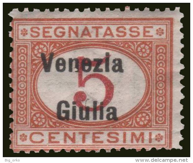 Venezia Giulia -  SEGNATASSE 5 C. Arancio E Carminio - 1918 - Venezia Giulia