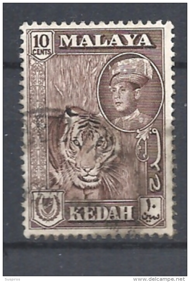 MALESIA KEDAH       1957 Sultan Tengku Badlishah & Landscapes    USED WITH WM - Kedah