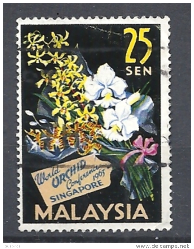 MALESIA   -   1963 The 4th World Orchid Congress, Singapore  USED - Malesia (1964-...)