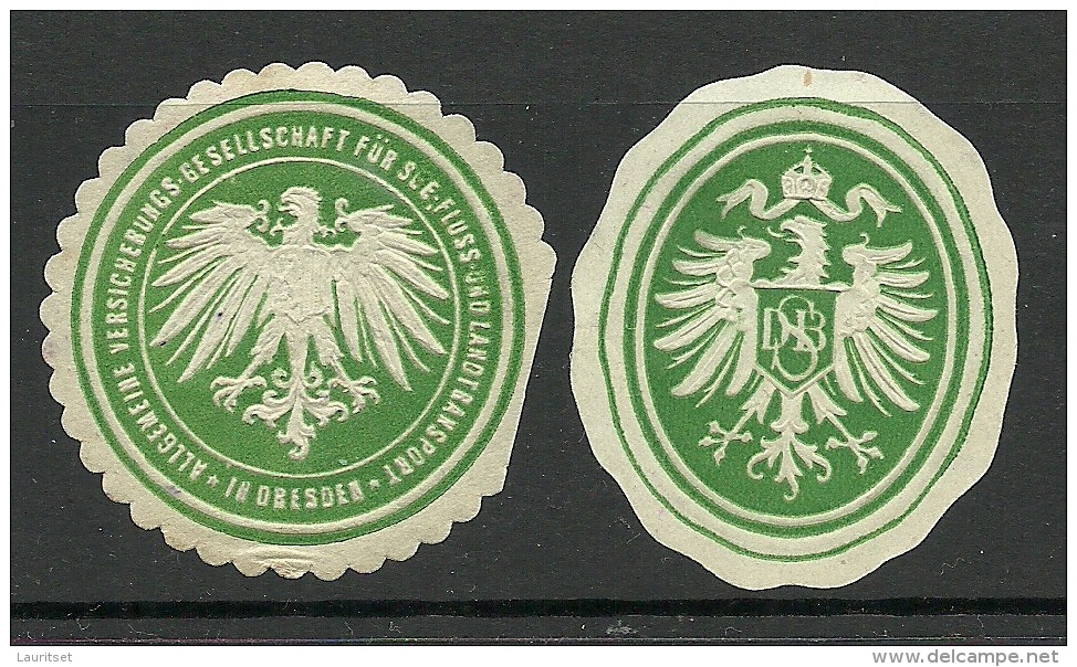 Deutschland Keiserreich 2 Sehr Alte Siegelmarken Keiserliches Patentamt - Gebraucht