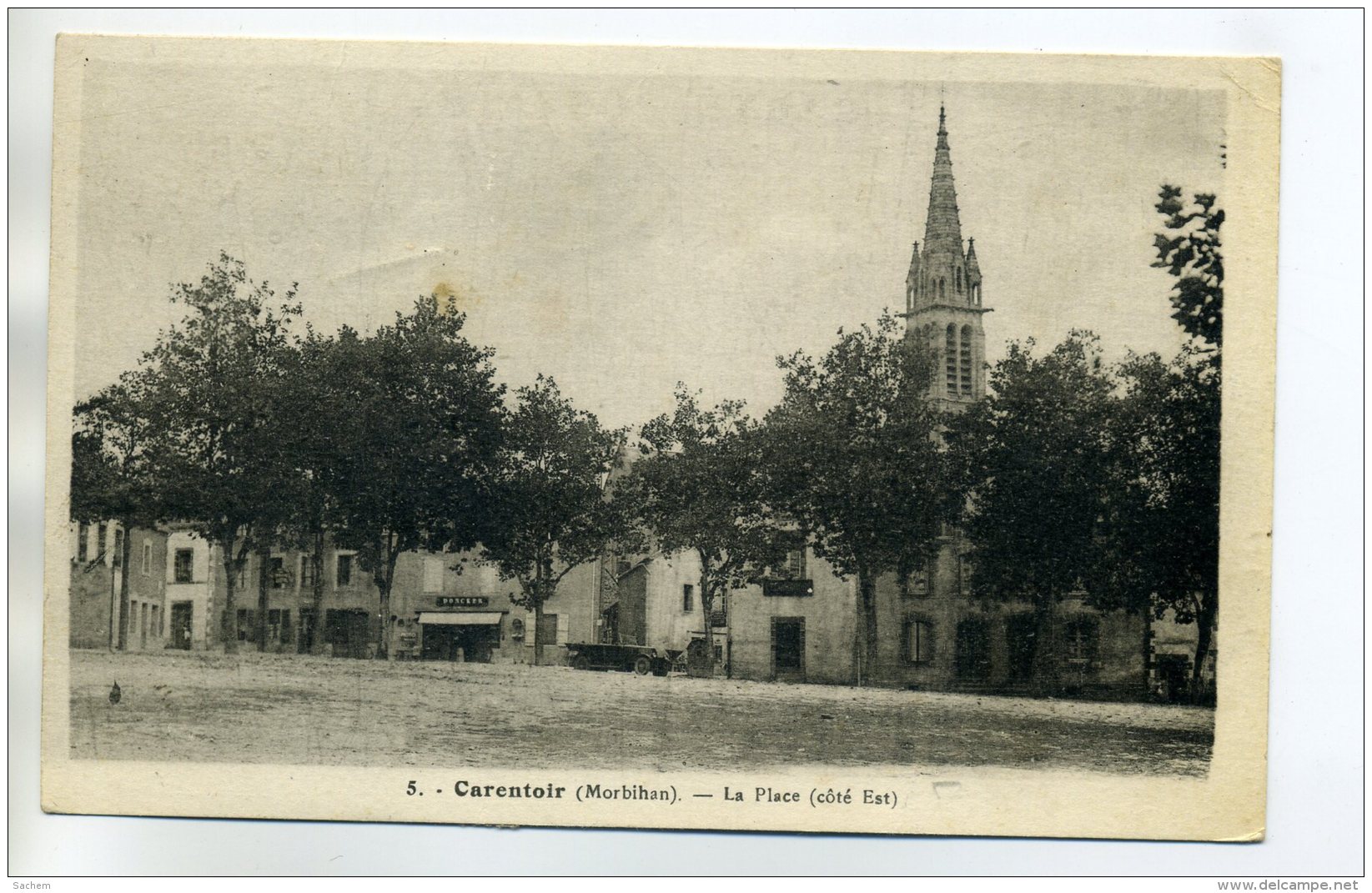 56 CARENTOIR La Place Du Bourg Coté Est écrite Du Village En 1942 Longuement      /D16-2016 - Other & Unclassified