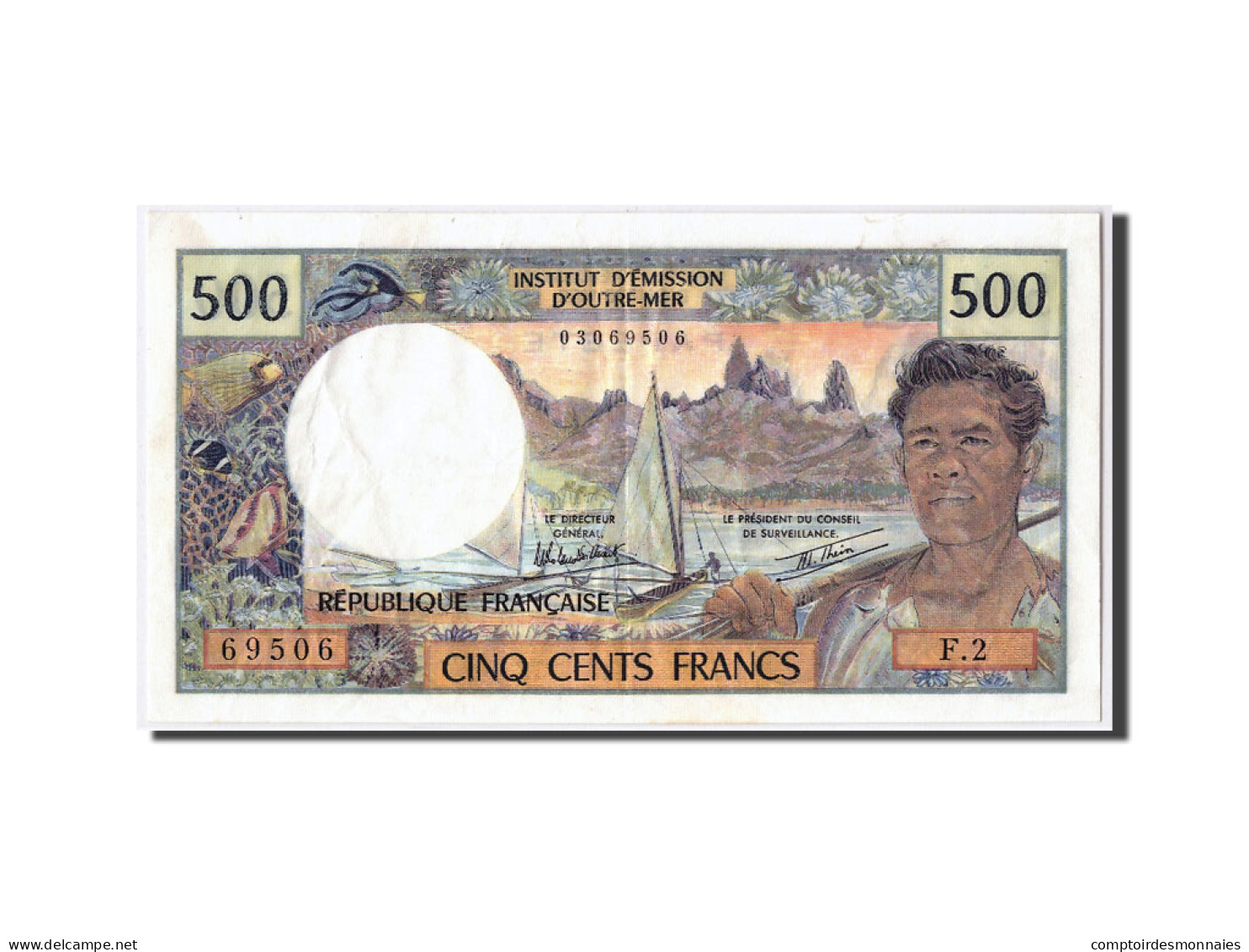 Billet, Tahiti, 500 Francs, 1977, KM:25b2, NEUF - Papeete (Französisch-Polynesien 1914-1985)