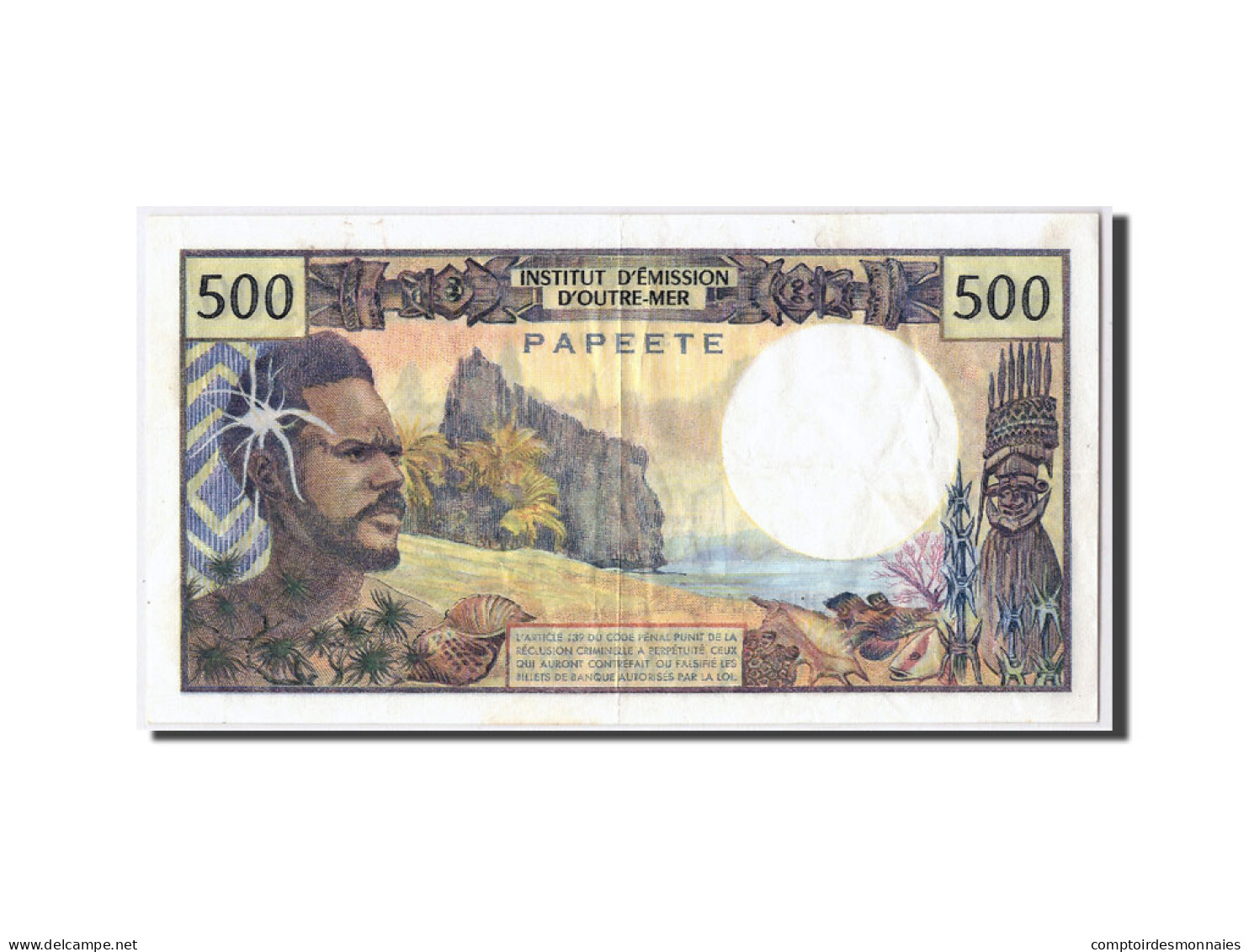 Billet, Tahiti, 500 Francs, 1977, KM:25b2, NEUF - Papeete (Polinesia Francese 1914-1985)