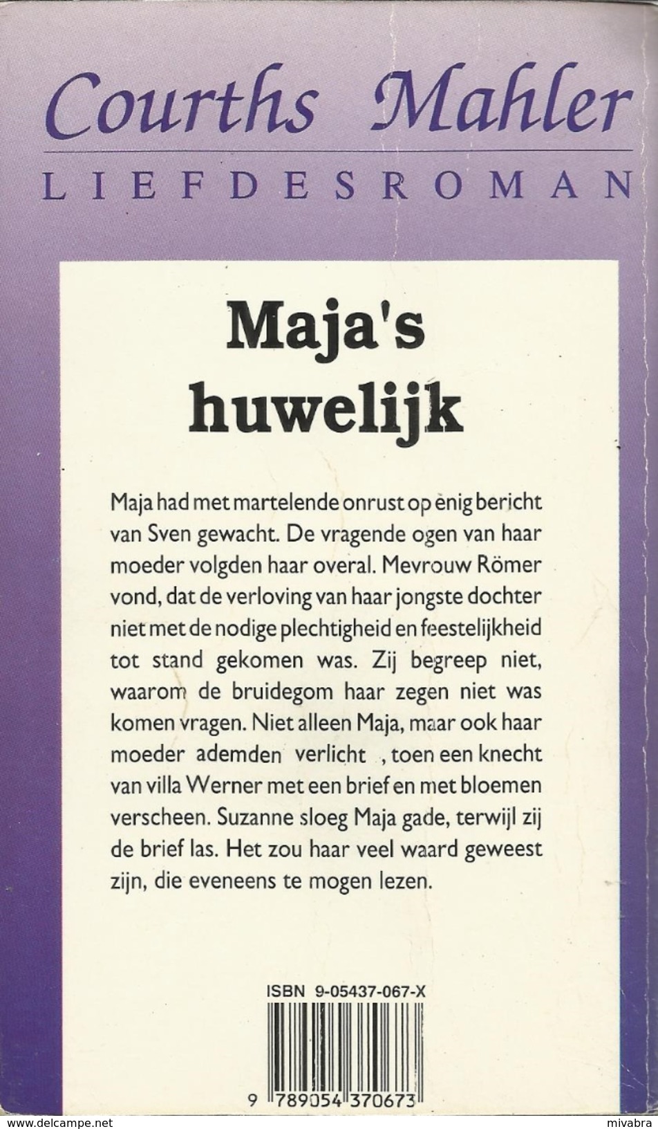 COURTHS MAHLER GEKLEURDE REEKS N° 8 - MAJA'S HUWELIJK - LIEFDESROMAN - Literatuur