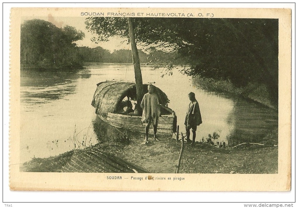 S5309 -Soudan - Passage D'une Rivière En Pirogue - Soudan