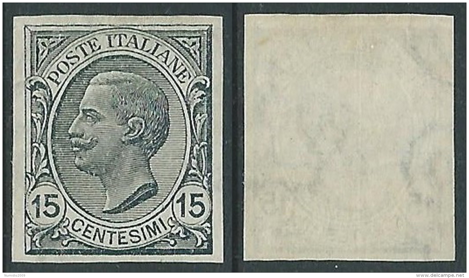 1917-20 REGNO EFFIGIE 15 CENT VARIETà NON DENTELLATO SENZA GOMMA - CZ18-10 - Mint/hinged