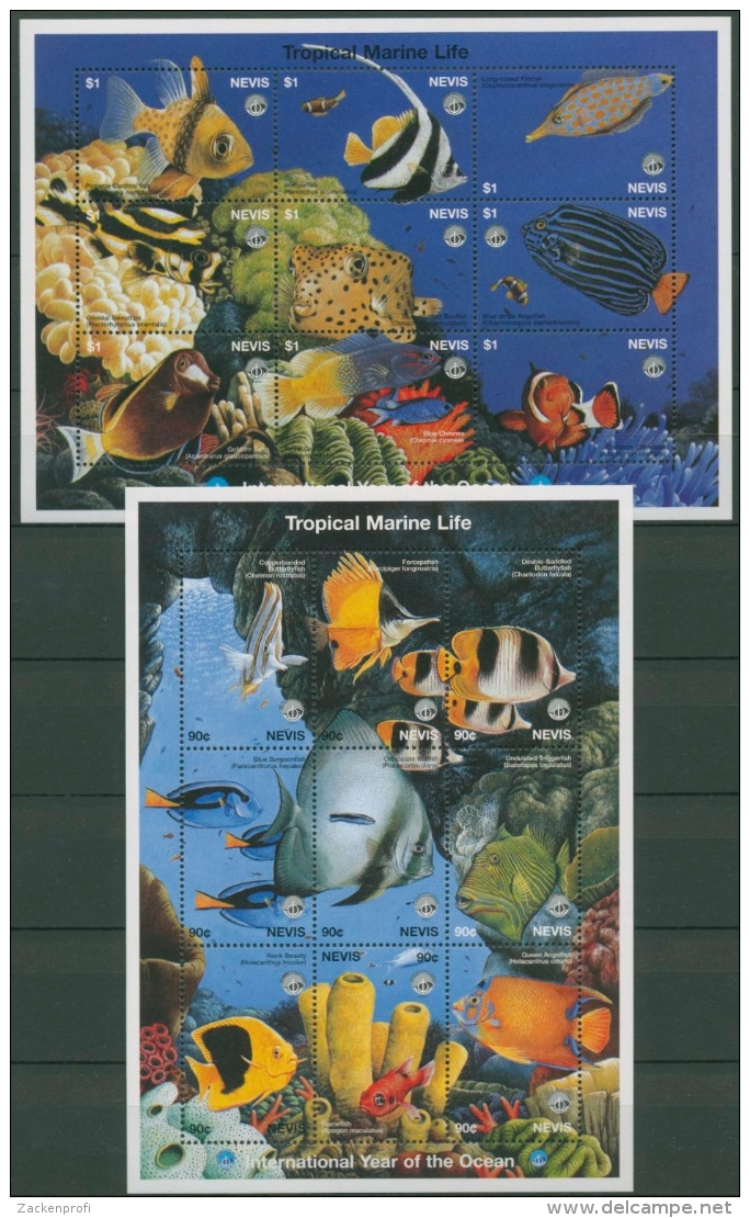Nevis 1998 Int. Jahr Des Ozeans: Meerestiere 1251/68 K Postfrisch (C71681) - America (Other)