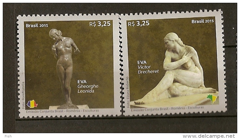 Brazil ** & Joint Issue Brazil And Romania, Sculptures 2015 (4543) - Neufs