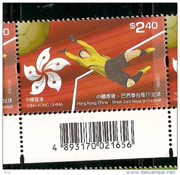 Hong Kong ** & Joint Issue Brazil, Hong Kong, China, Soccer 2009 (4003) - Unused Stamps