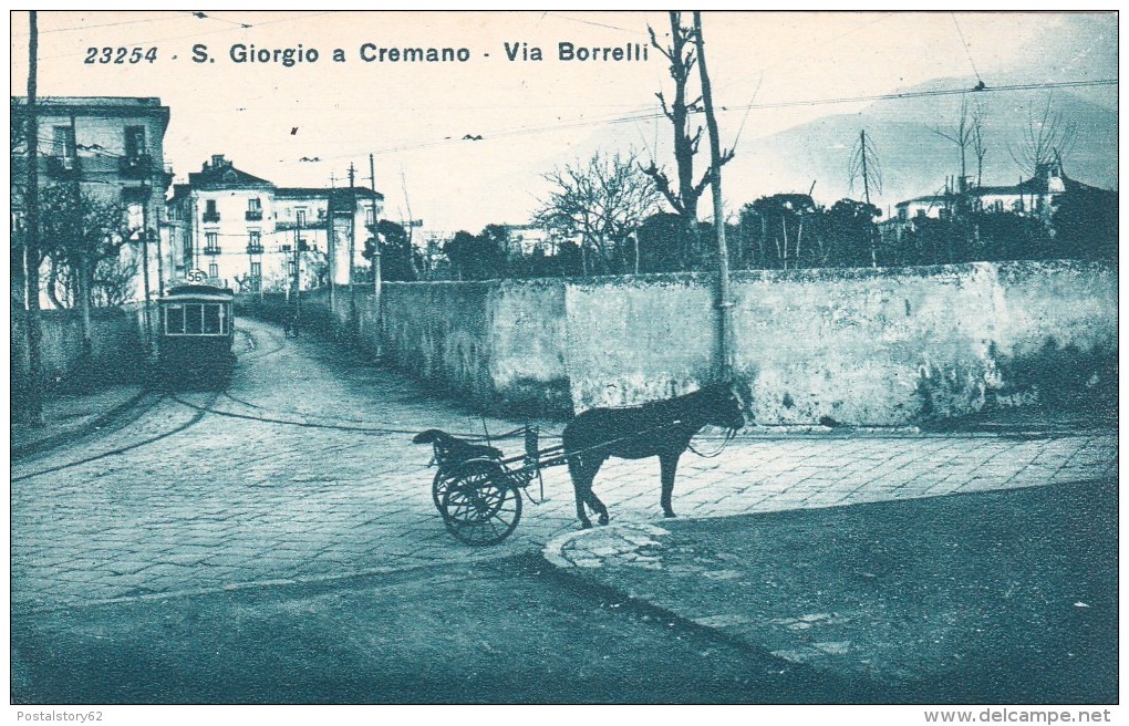 San Giorgio A Cremano, Via Borrelli, Cartolina Non Viaggiata Inizio 900 - San Giorgio