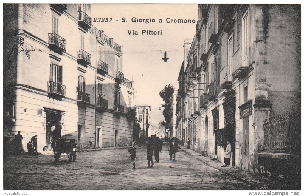 San Giorgio A Cremano, Via Pittori, Cartolina Non Viaggiata Inizio 900 - San Giorgio