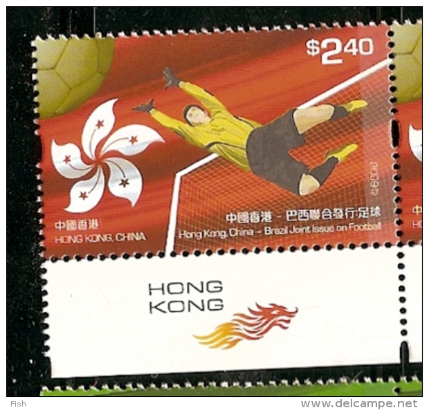 Hong Kong ** & Joint Issue Brazil, Hong Kong, China, Soccer 2009 (4004) - Unused Stamps