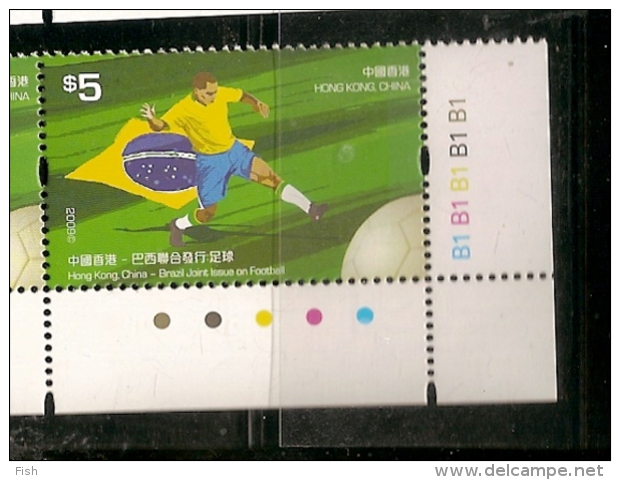 Hong Kong ** & Joint Issue Brazil, Hong Kong, China, Soccer 2009 (4005) - Unused Stamps