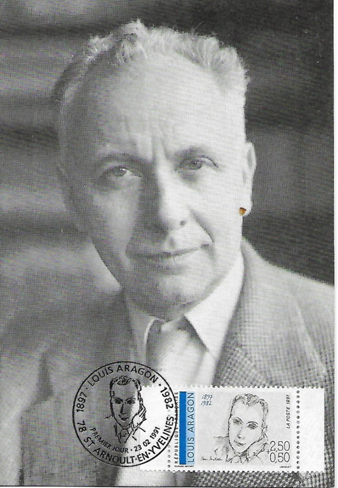 78  SAINT ARNOULT EN YVELINES  Louis Aragon 1897/1982 Poète Romancier T Journaliste  23/02/91 - Escritores