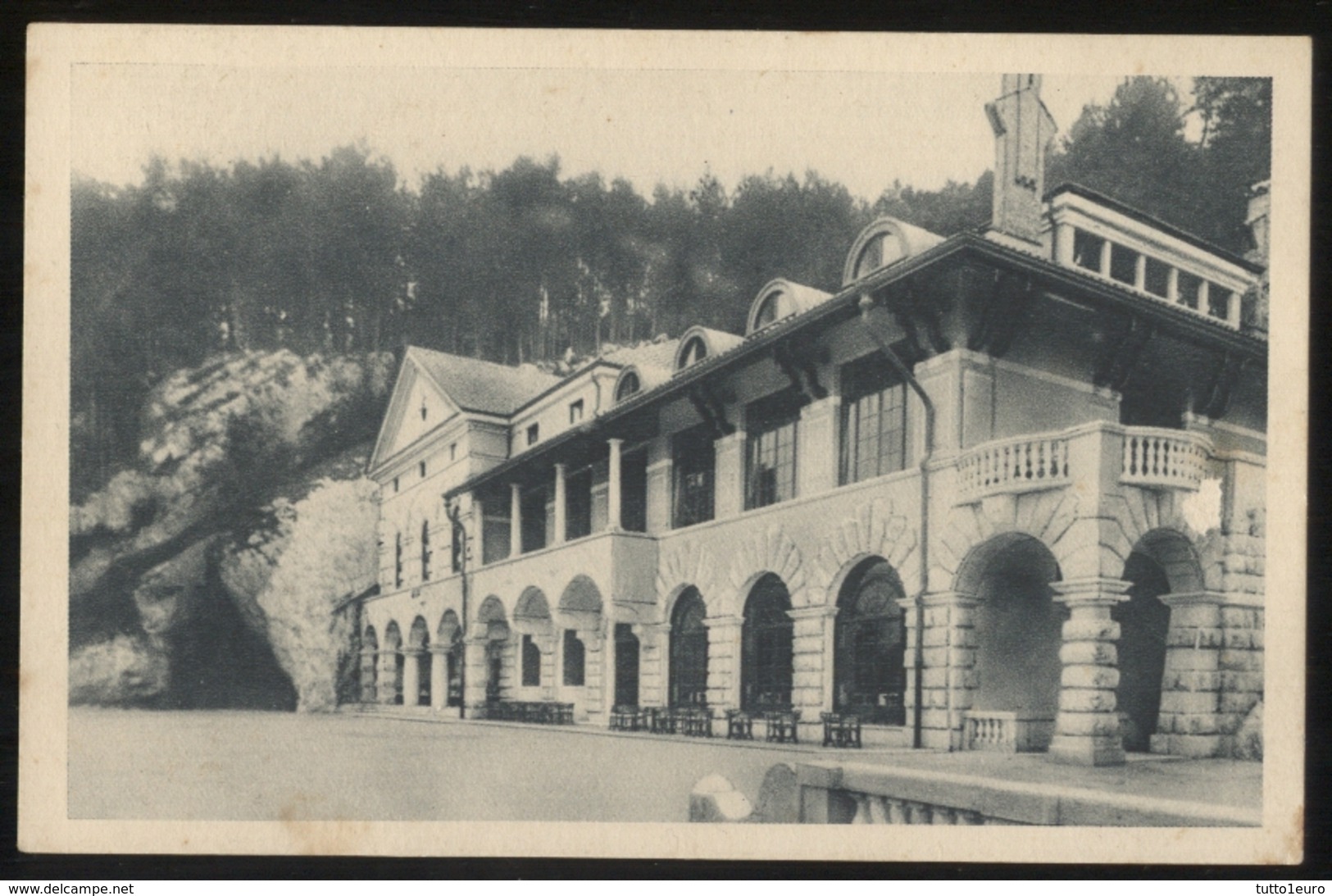 GROTTE DI POSTUMIA - ISTRIA - TRIESTE ANNI 20-30  INGRESSO DELLE GROTTE STAZIONE DELLA FERROVIA - ABRASIONE SULLA DESTRA - Trieste